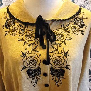 Torrid Retro Chic Cardigan Button Front Collared Sweater